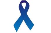 Colon cancer awareness ribbon